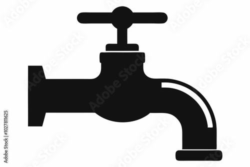 
Faucet icon vector, Water Faucet or tap icon, Kitchen water faucet symbol vector
