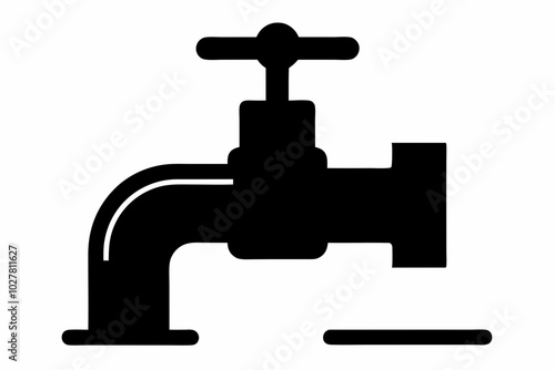  Faucet icon vector, Water Faucet or tap icon, Kitchen water faucet symbol vector 