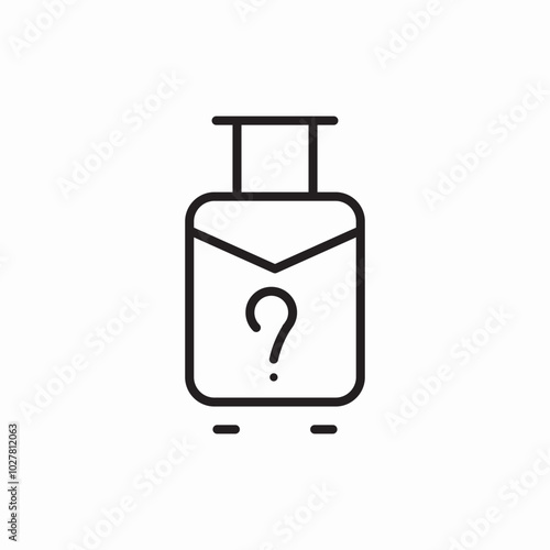unknown bag icon sign vector