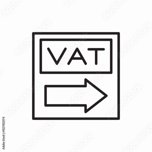 vat tax icon sign vector