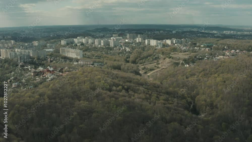 beautiful landscapes from a bird's eye view, a view of residential buildings on the outskirts of Lviv, Ukraine. Real estate, drone photography beautiful landscapes from a bird's eye view, a view of residential buildings on the outskirts of Lviv, Ukraine. Real estate, drone photography