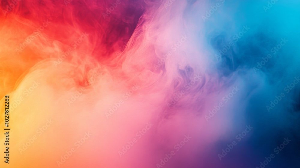 Abstract Swirling Smoke with Vibrant Hues of Red, Blue, and Yellow Abstract Swirling Smoke with Vibrant Hues of Red, Blue, and Yellow