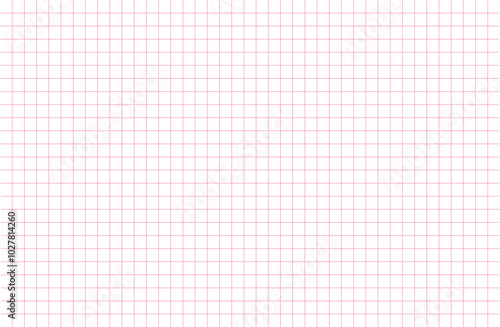 Graph paper. Printable squared grid paper with color horizontal lines. Background with graph paper grid lines on notepad sheet. Geometric background for school, textures, notebook. Eps file 5.