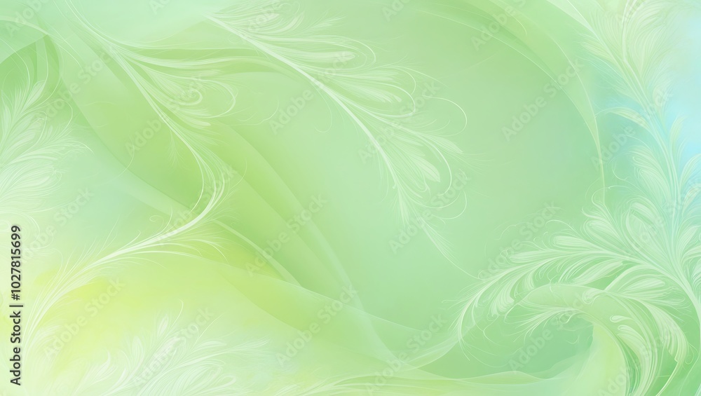 Abstract light green floral gradient background. Generative Ai. Abstract light green floral gradient background. Generative Ai.