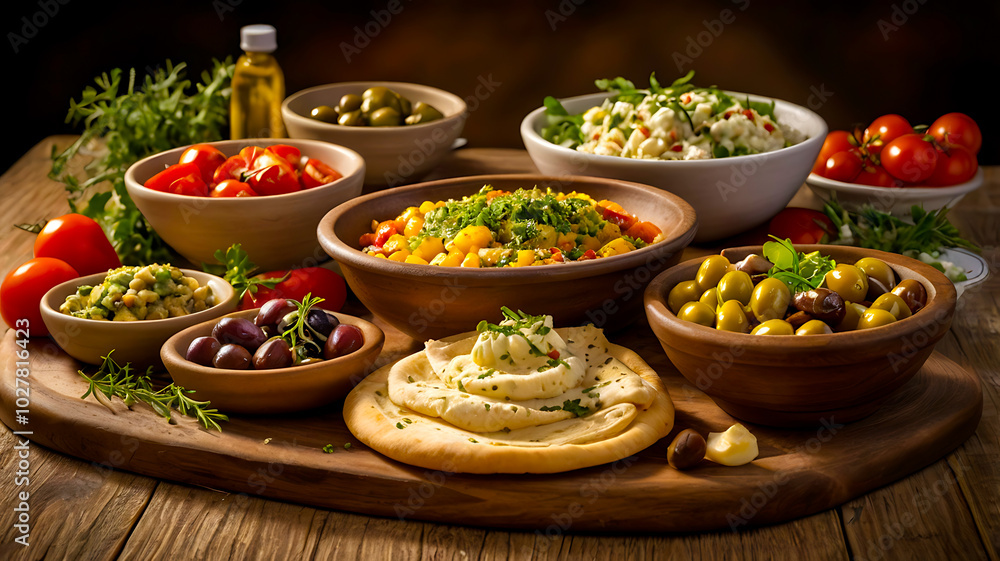 salad with olives and tomatoes, food menu salad with olives and tomatoes, food menu