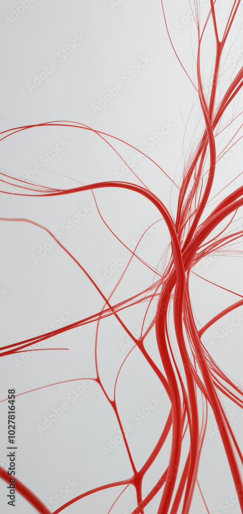 Wallpaper for phone | Red Connections | Good for representing art of blood canals and biology | Abstract art