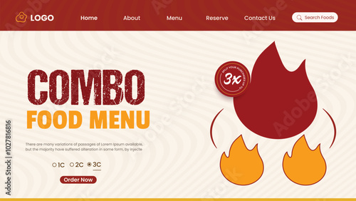 Restaurant landing page template design