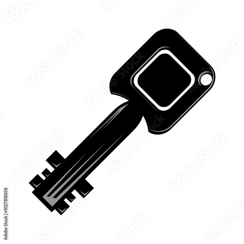 Vector key icon isolated on white background. Key icon. Lock or unlock sign. Padlock. Lock symbol. Unblock. Password icon. Access sign. Private access. Logo template. Safety symbol. Door key.