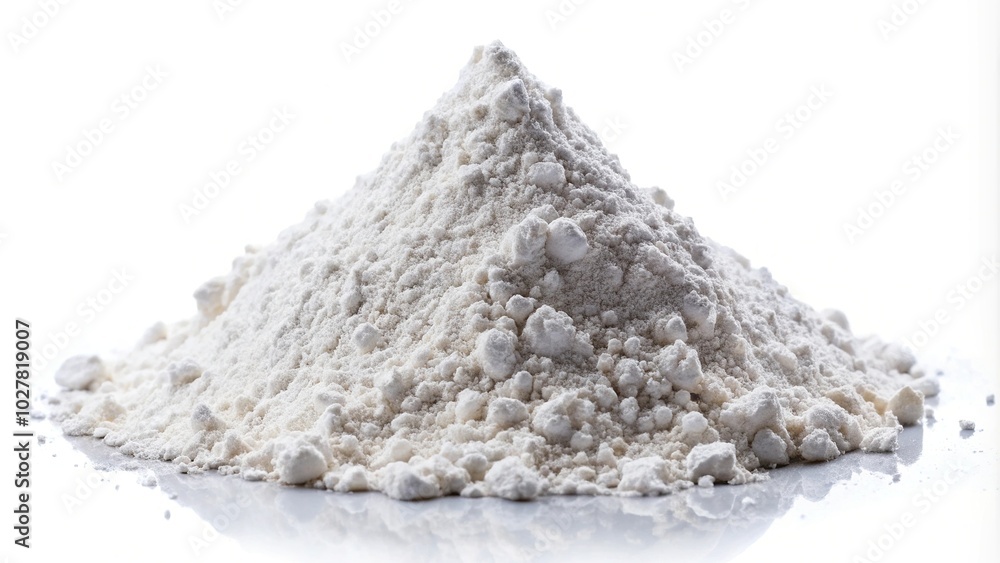Extreme close-up of titanium dioxide on white background Extreme close-up of titanium dioxide on white background