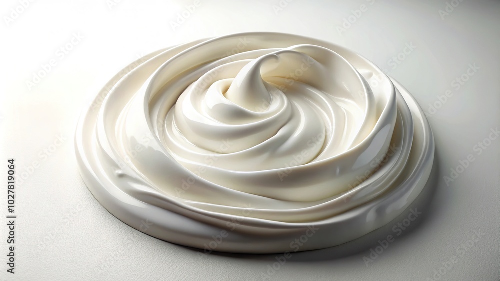 Extreme close-up of abstract white cream on a white background with gray shadows Extreme close-up of abstract white cream on a white background with gray shadows