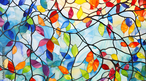 Vibrant Abstract Art Featuring Twigs and Branches Patterns