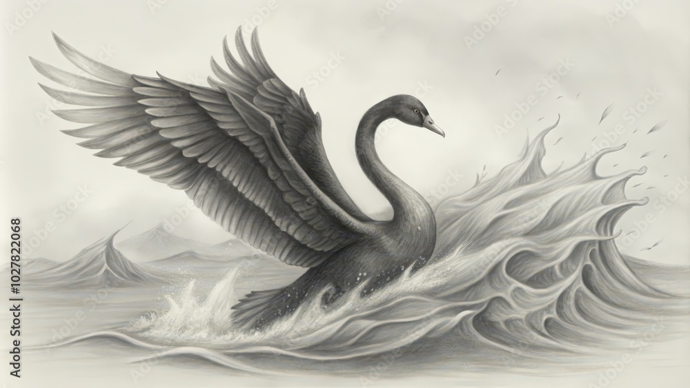 Black Swan Emerging from the Waves Black Swan Emerging from the Waves