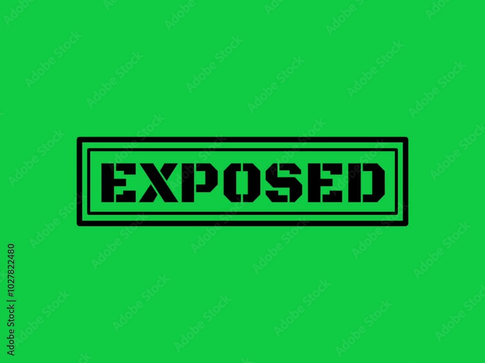 exposed stamp motion graphic green screen background exposed stamp motion graphic green screen background