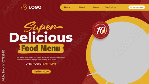 Restaurant landing page template design