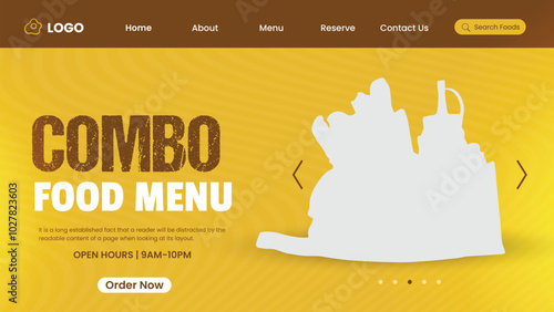 Restaurant landing page template design