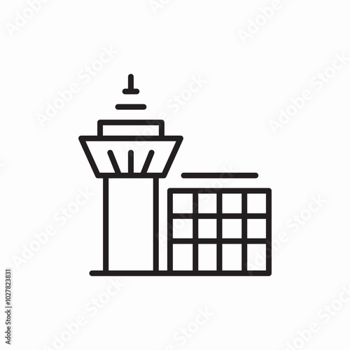 air traffic control tower icon sign vector