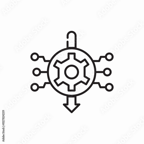 digital settings icon sign vector