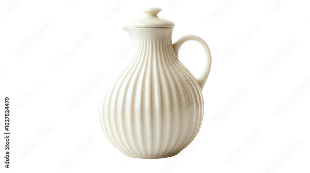 Ceramic jug, white isolate background Ceramic jug, white isolate background