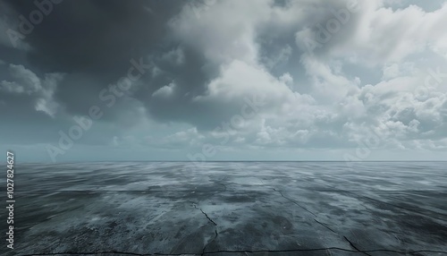Fototapeta Naklejka Na Ścianę i Meble -  Dark stormy sky over the Baltic sea.