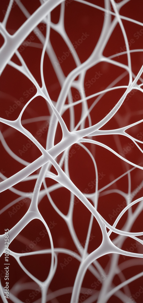 Red and white connections, abstract art | Good for anatomy and medicine art Red and white connections, abstract art | Good for anatomy and medicine art