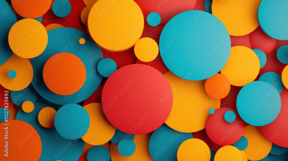 Colorful, abstract circles design background Colorful, abstract circles design background