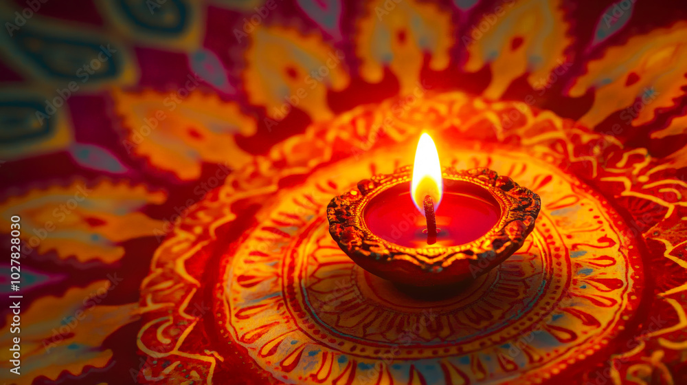 Diwali Festive Background With Illuminated Diya On Colorful Rangoli Design Hindu Religion And Tradition Celebration India Culture Light And Decoration Prosperity And Happiness Diwali Festive Background With Illuminated Diya On Colorful Rangoli Design Hindu Religion And Tradition Celebration India Culture Light And Decoration Prosperity And Happiness