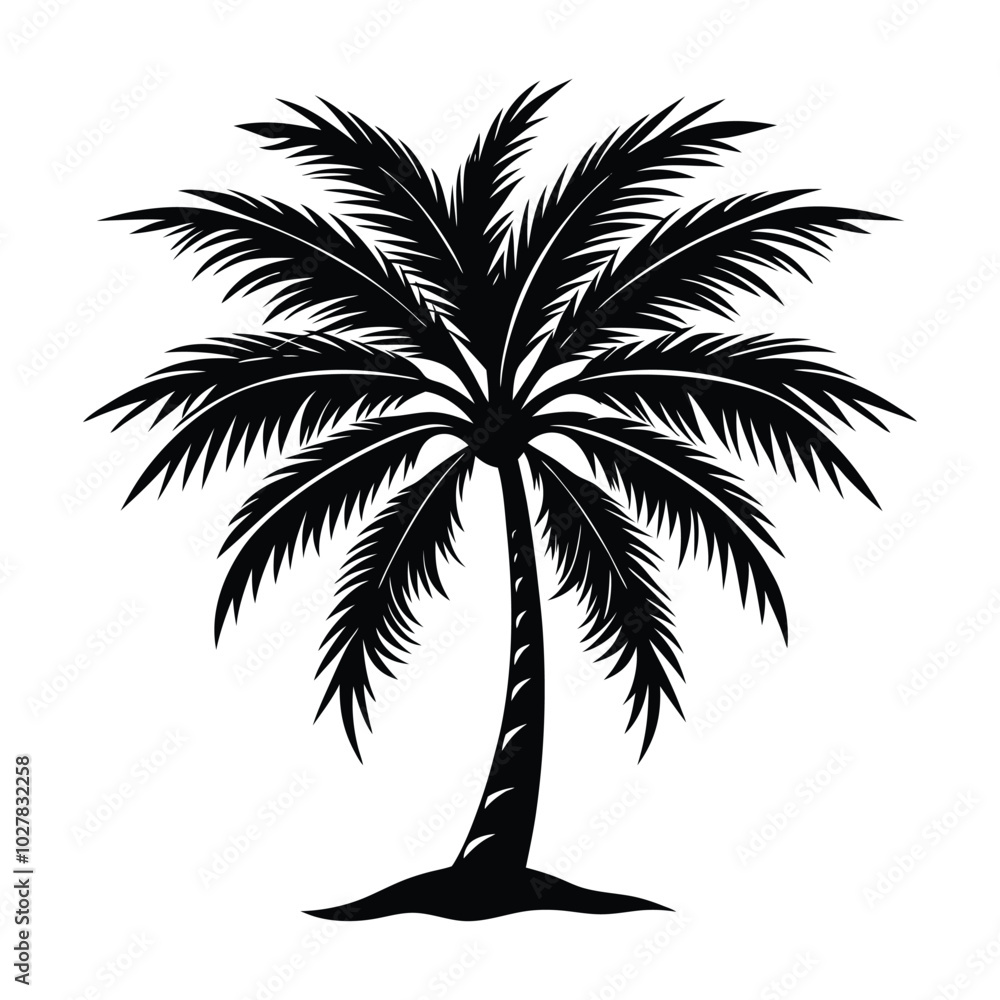 Palm-silhouette-black-tree vector illustration Palm-silhouette-black-tree vector illustration