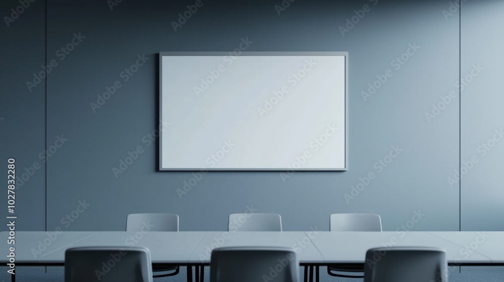 Empty conference room with blank wall. Empty conference room with blank wall.