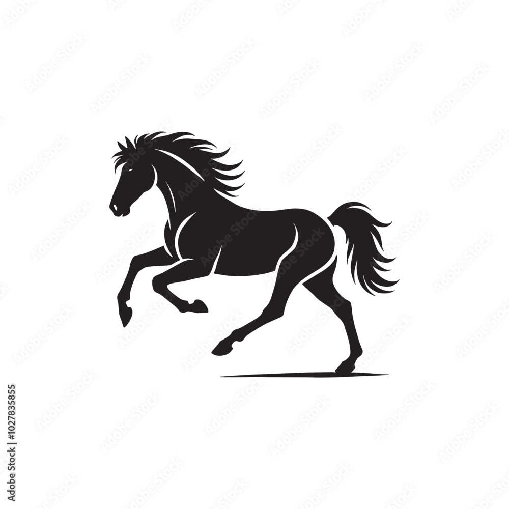 horse silhouette isolated on white horse silhouette isolated on white
