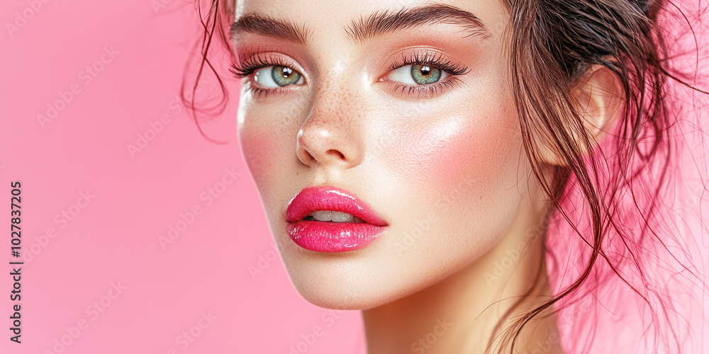 Fototapeta premium beauty makeup and nail art concept