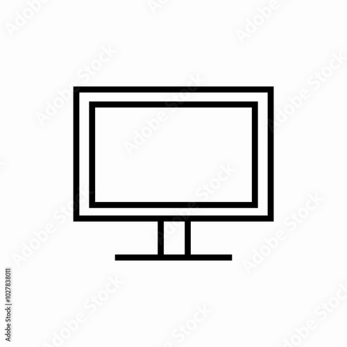 computer monitor icon sign vector