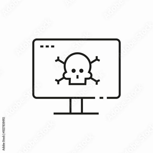 hacker attack icon sign vector