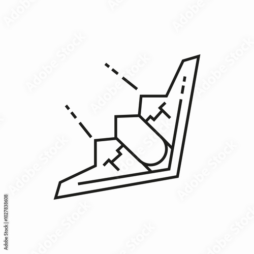hang glider icon sign vector