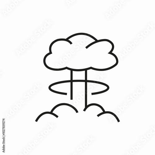 nuclear explosion icon sign vector