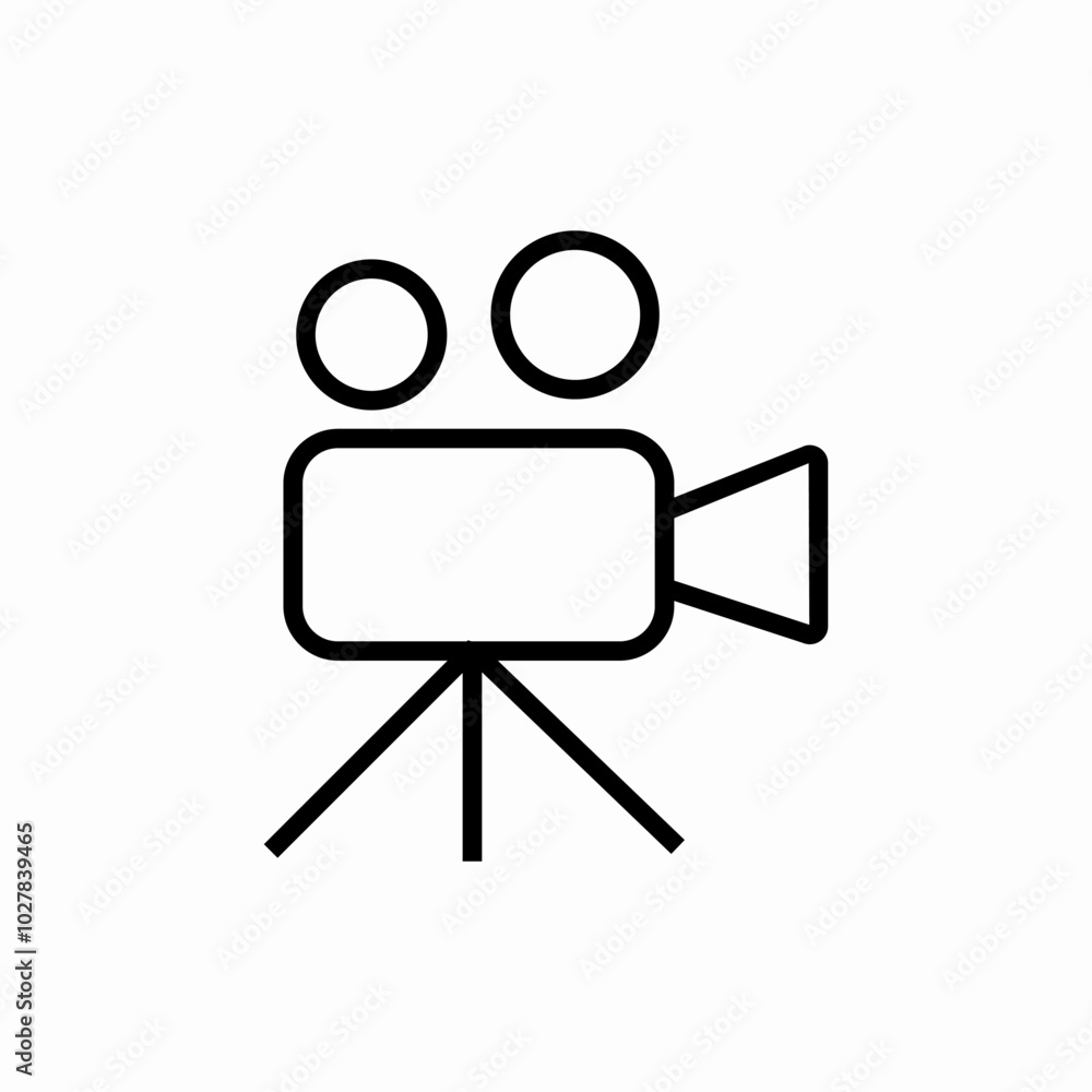 professional videocamera icon sign vector professional videocamera icon sign vector