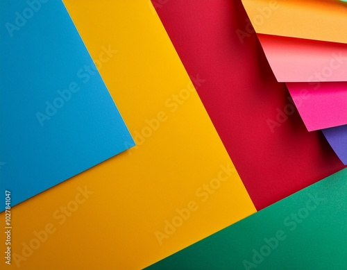Free Download creative layout with colorful vivid papers abstract colors art background minimal concept flat lay - GFXLoad
