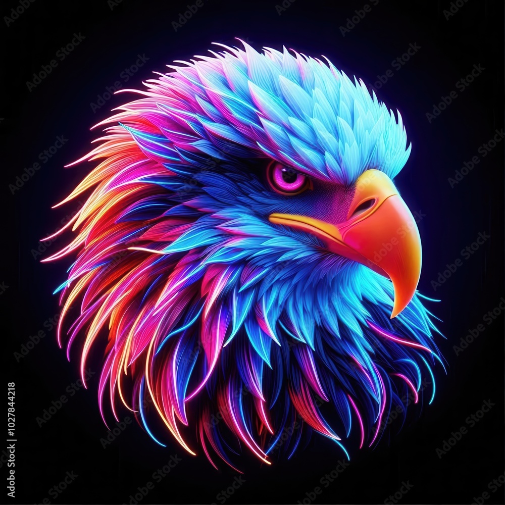 A vibrant, colorful illustration of an eagle's head, showcasing intricate digital art and creative use of color. Perfect for marketing, design, and wildlife-themed projects. A vibrant, colorful illustration of an eagle's head, showcasing intricate digital art and creative use of color. Perfect for marketing, design, and wildlife-themed projects.