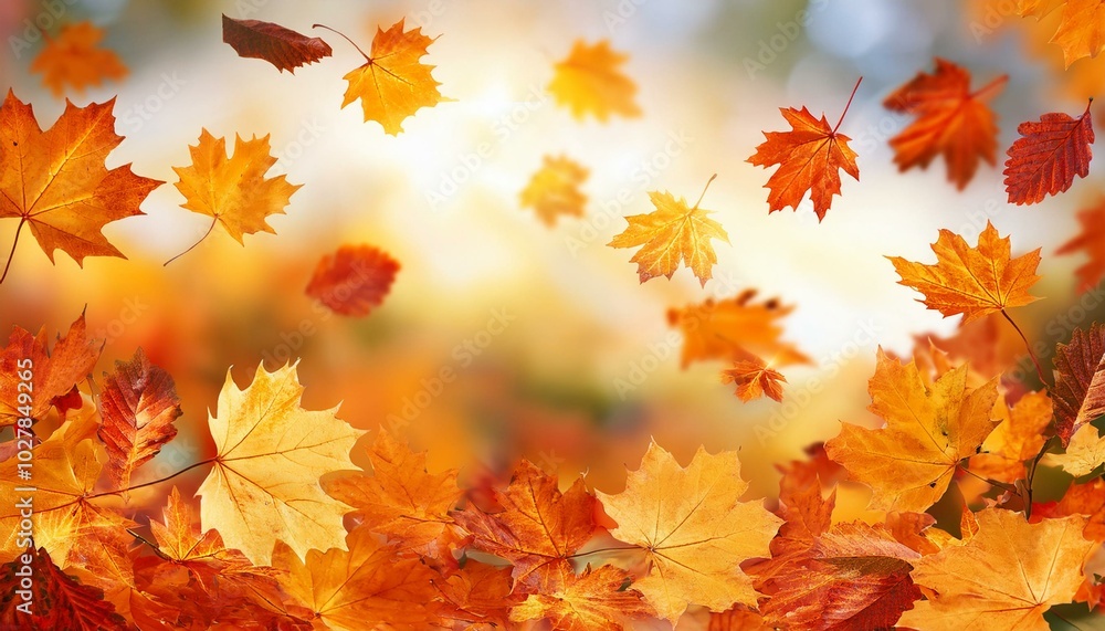 falling autumn maple leaves natural background colorful foliage falling autumn maple leaves natural background colorful foliage