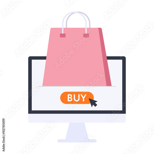 Black Friday and online shopping icon with buying deals and discounts