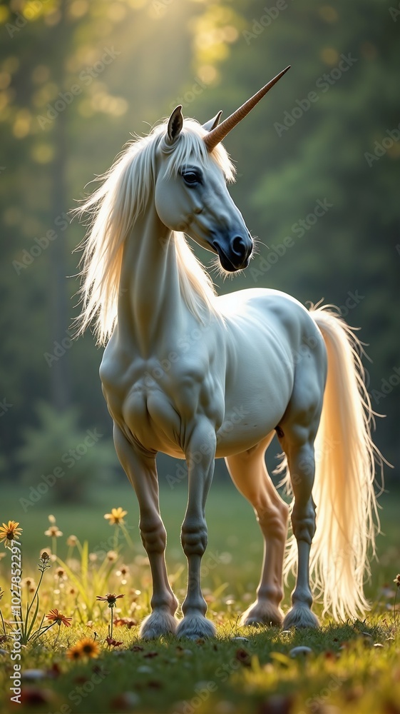 Fototapeta premium A beautiful fairytale unicorn