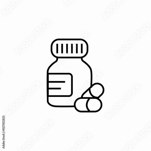 pill container icon sign vector