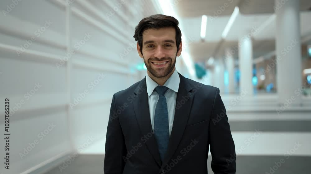 Smiling business man looking at camera while standing at mall with white background. Closeup of successful man smiling at camera while wearing business suit. Happy manager look at camera. Exultant. Smiling business man looking at camera while standing at mall with white background. Closeup of successful man smiling at camera while wearing business suit. Happy manager look at camera. Exultant.
