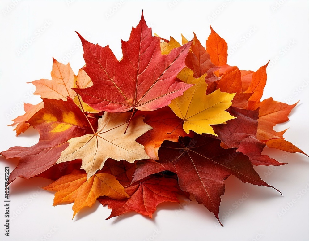 pile of autumn colored leaves isolated on white background a heap of different maple dry leaf red and colorful foliage colors in the fall season pile of autumn colored leaves isolated on white background a heap of different maple dry leaf red and colorful foliage colors in the fall season