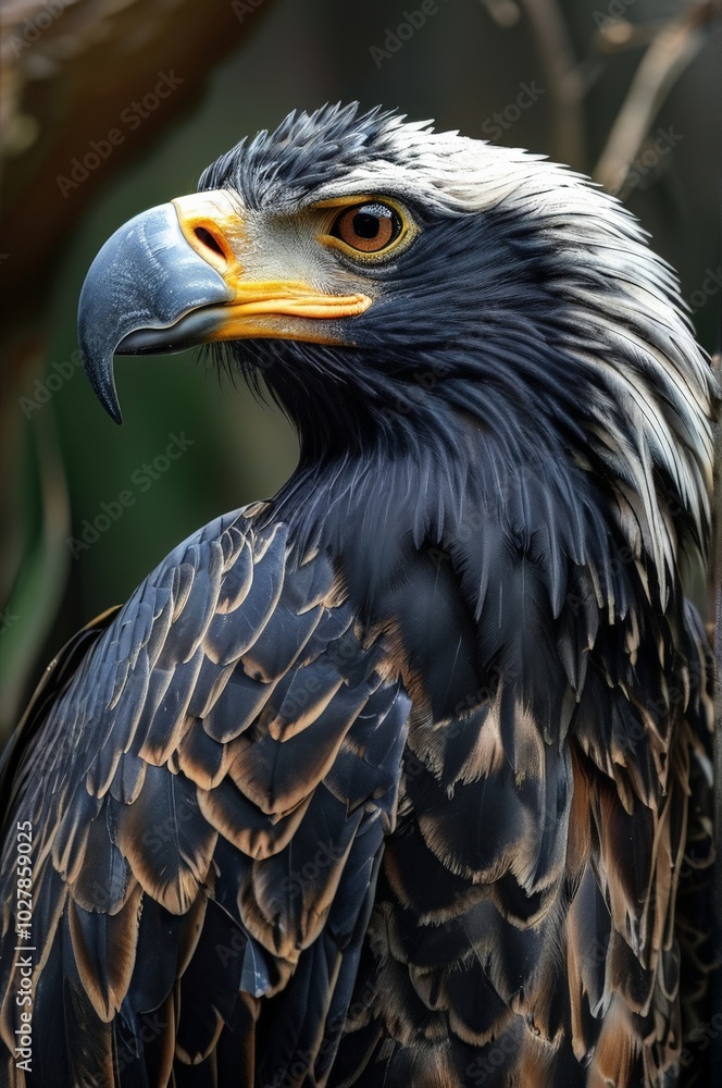 Fototapeta premium Close-up of majestic Steller’s sea eagle