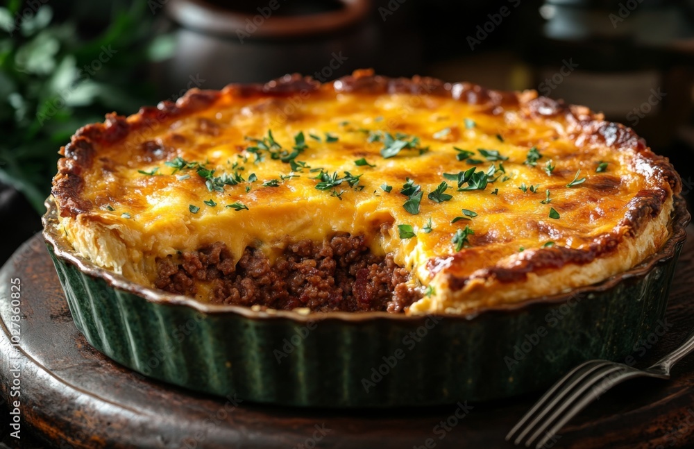 Delicious Fords Bacon and Cheese Quiche in Ceramic Pan Delicious Fords Bacon and Cheese Quiche in Ceramic Pan