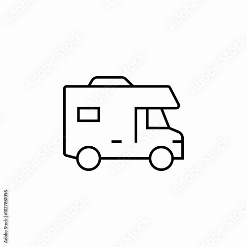 camper van icon sign vector