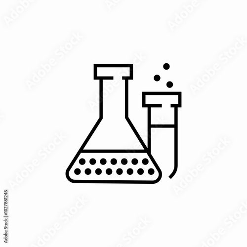 chemical flask icon sign vector