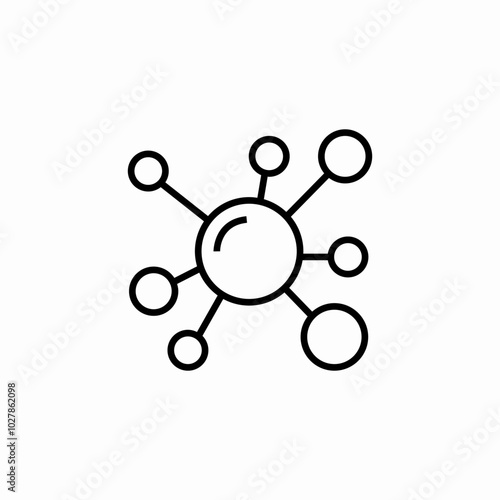 molecules vector icon sign vector