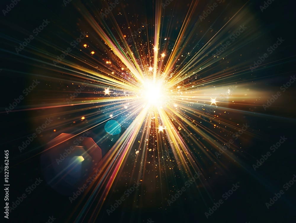Obraz premium abstract of sun with flare. natural background with lights and sunshine wallpaper
