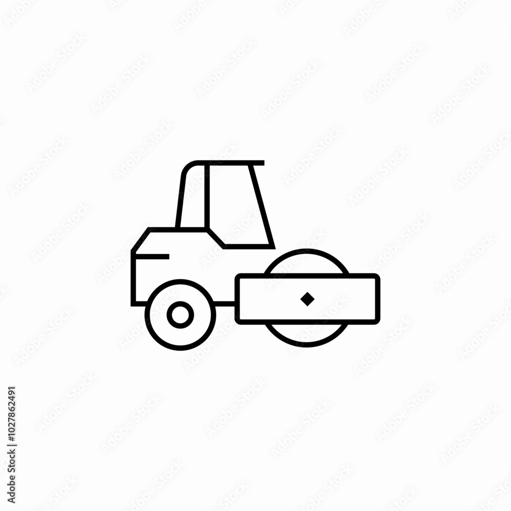road roller icon sign vector road roller icon sign vector